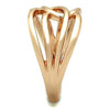 WildKlass Stainless Steel Ring IP Rose Gold Women-WildKlass Jewelry
