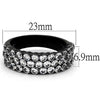 WildKlass Stainless Steel Ring IP Women AAA Grade CZ Clear-WildKlass Jewelry