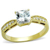 WildKlass Stainless Steel Ring IP Gold Women AAA Grade CZ Clear-WildKlass Jewelry