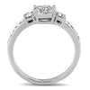 WildKlass Stainless Steel Ring High Polished Women Top Grade Crystal Clear-WildKlass Jewelry