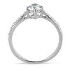WildKlass Stainless Steel Ring High Polished Women AAA Grade CZ Clear-WildKlass Jewelry