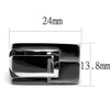 WildKlass Stainless Steel Ring IP Light Black (IP Gun) Men-WildKlass Jewelry