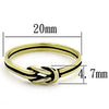 WildKlass Stainless Steel Promise Ring IP Gold Women-WildKlass Jewelry