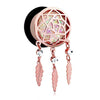 Rose Gold Opal Sparkle Dreamcatcher Single Flared Ear Gauge WildKlass Plug-WildKlass Jewelry