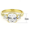 WildKlass Stainless Steel Ring IP Gold Women AAA Grade CZ Clear-WildKlass Jewelry