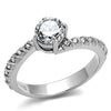 WildKlass Stainless Steel Ring High Polished Women AAA Grade CZ Clear-WildKlass Jewelry