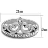 WildKlass Stainless Steel Ring High Polished (no Plating) Women Top Grade Crystal Clear-WildKlass Jewelry