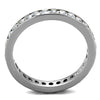 WildKlass Stainless Steel Ring High Polished (no Plating) Women AAA Grade CZ Clear-WildKlass Jewelry