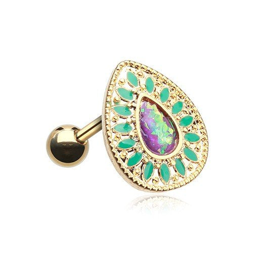 Chakra Opal Cartilage Tragus Earring-WildKlass Jewelry