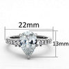 WildKlass Stainless Steel Pave Ring High Polished (no Plating) Women AAA Grade CZ Clear-WildKlass Jewelry