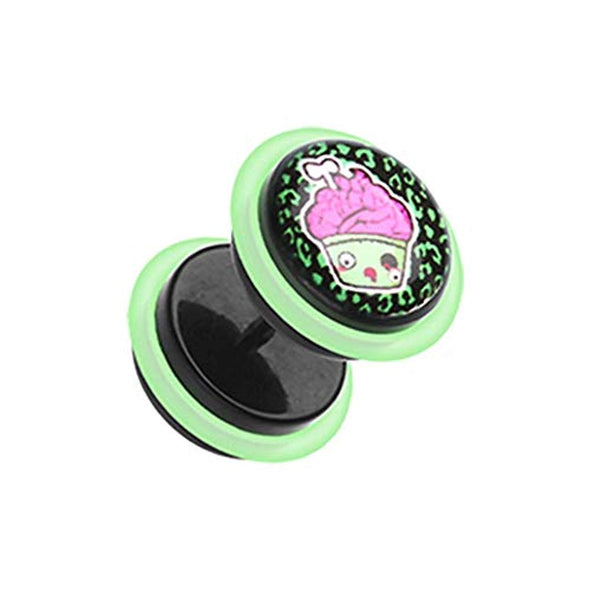 Zombie Cupcake Acrylic Fake WildKlass Plug with O-Rings-WildKlass Jewelry
