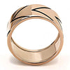 WildKlass Stainless Steel Ring IP Rose GoldUnisex Epoxy Jet-WildKlass Jewelry