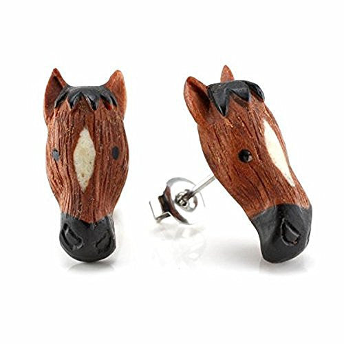 Horse Moji WildKlass Makerpin Earring Studs-WildKlass Jewelry