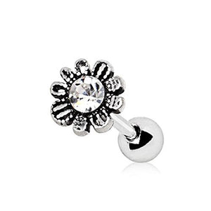 316L Stainless Steel Avant Garde Daisy Flower WildKlass Cartilage Earring-WildKlass Jewelry