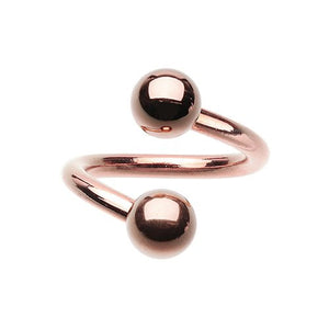 Basic Twist 316L Surgical Steel Spiral Body WildKlass Jewlery Ring-WildKlass Jewelry