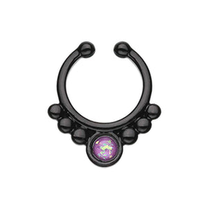 Colorline Opal Grandiose WildKlass Fake Septum Clip-On Ring-WildKlass Jewelry
