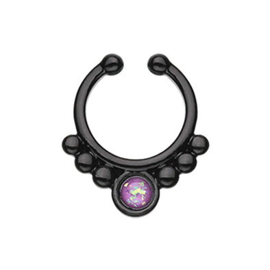 Colorline Opal Grandiose WildKlass Fake Septum Clip-On Ring-WildKlass Jewelry