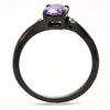 WildKlass Stainless Steel Ring IP Women AAA Grade CZ Amethyst-WildKlass Jewelry