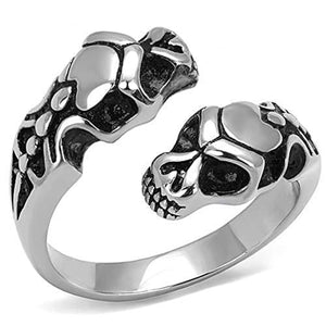 WildKlass Stainless Steel Ring High Polished Men Epoxy Jet-WildKlass Jewelry