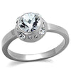 WildKlass Stainless Steel Ring High Polished Women Top Grade Crystal Clear-WildKlass Jewelry