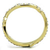 WildKlass Stainless Steel Ring IP Gold Women Top Grade Crystal Clear-WildKlass Jewelry