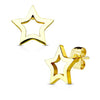 Pair of Hollow Star 316L Stainless Steel WildKlass Earring Studs-WildKlass Jewelry