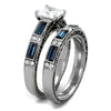 WildKlass Stainless Steel Ring High Polished (no Plating) Women AAA Grade CZ Clear-WildKlass Jewelry