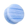 Blue Lace Agate Stone Double Flared Ear Gauge WildKlass Plug-WildKlass Jewelry