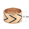 WildKlass Stainless Steel Ring IP Rose GoldUnisex Epoxy Jet-WildKlass Jewelry