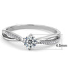 WildKlass Stainless Steel Ring High Polished Women AAA Grade CZ Clear-WildKlass Jewelry