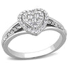 WildKlass Stainless Steel Ring High Polished Women Top Grade Crystal Clear-WildKlass Jewelry