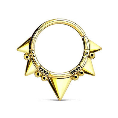 WildKlass Triangles and Beads Bendable Nose Septum and Ear Cartilage Hoops-WildKlass Jewelry