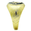 WildKlass Stainless Steel Masonic Ring IP Gold Men Top Grade Crystal Clear-WildKlass Jewelry