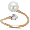 WildKlass Stainless Steel Ring IP Rose Gold Women Synthetic White-WildKlass Jewelry