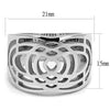 WildKlass Stainless Steel Ring High Polished Women-WildKlass Jewelry