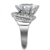 WildKlass Stainless Steel Pave Ring High Polished (no Plating) Women AAA Grade CZ Clear-WildKlass Jewelry