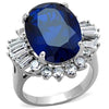 WildKlass WildKlass Stainless Steel Ring High Polished (no Plating) Women Synthetic London Blue-WildKlass Jewelry