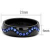 WildKlass Stainless Steel Ring IP Women Top Grade Crystal Sapphire-WildKlass Jewelry
