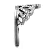 WildKlass Stainless Steel Ring High Polished (no Plating) Women Top Grade Crystal Clear-WildKlass Jewelry