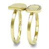 WildKlass Stainless Steel Ring IP Gold Women AAA Grade CZ Clear-WildKlass Jewelry