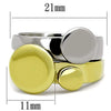 WildKlass Stainless Steel Ring Two-Tone IP Gold Women Circle Top-WildKlass Jewelry