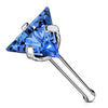 Triangle CZ Top 316L Surgical Steel WildKlass Nose Bone Stud Rings-WildKlass Jewelry