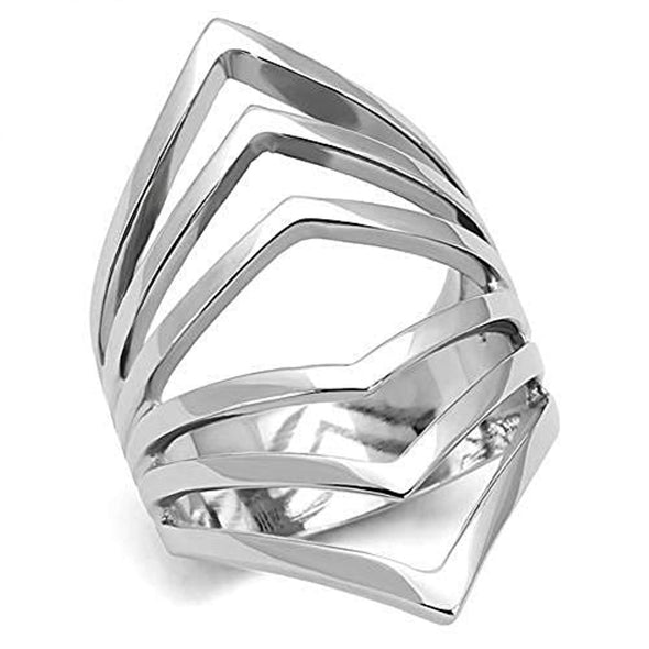 WildKlass Stainless Steel Ring High Polished Women-WildKlass Jewelry