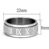 WildKlass Stainless Steel Ring High Polished Men-WildKlass Jewelry