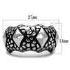 WildKlass Stainless Steel Ring High Polished Men Epoxy Jet-WildKlass Jewelry
