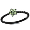 WildKlass Stainless Steel Ring IP Black Women Top Grade Crystal Peridot-WildKlass Jewelry