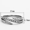 WildKlass Stainless Steel Pave Ring High Polished (no Plating) Women Top Grade Crystal Clear-WildKlass Jewelry
