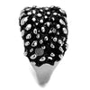 WildKlass Stainless Steel Ring High Polished Men Epoxy Jet-WildKlass Jewelry