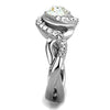 WildKlass Stainless Steel Ring High Polished (no Plating) Women Top Grade Crystal Clear-WildKlass Jewelry