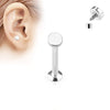 WildKlass Round Top Internally Threaded 316L Surgical Steel Labret, Monroe, Cartilage Studs-WildKlass Jewelry